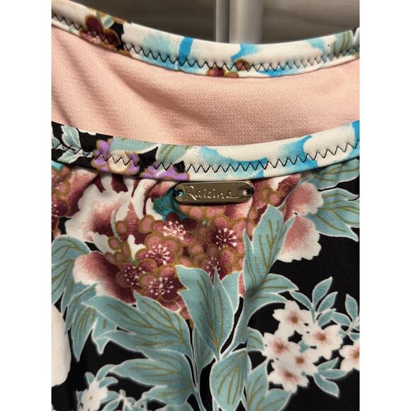 Raisins Curve Trendy Plus Size Tortuga One-Piece Black Floral Size 16w - Picture 4 of 8